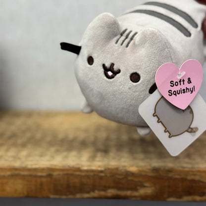 Gund Pusheen Cat Log Plush Retired Grey Tabby Cat 6"