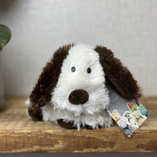 Jellycat Small Truffles Dog Puppy- Cream/Brown Floppy Dog Pillow Beanie Rare 7”