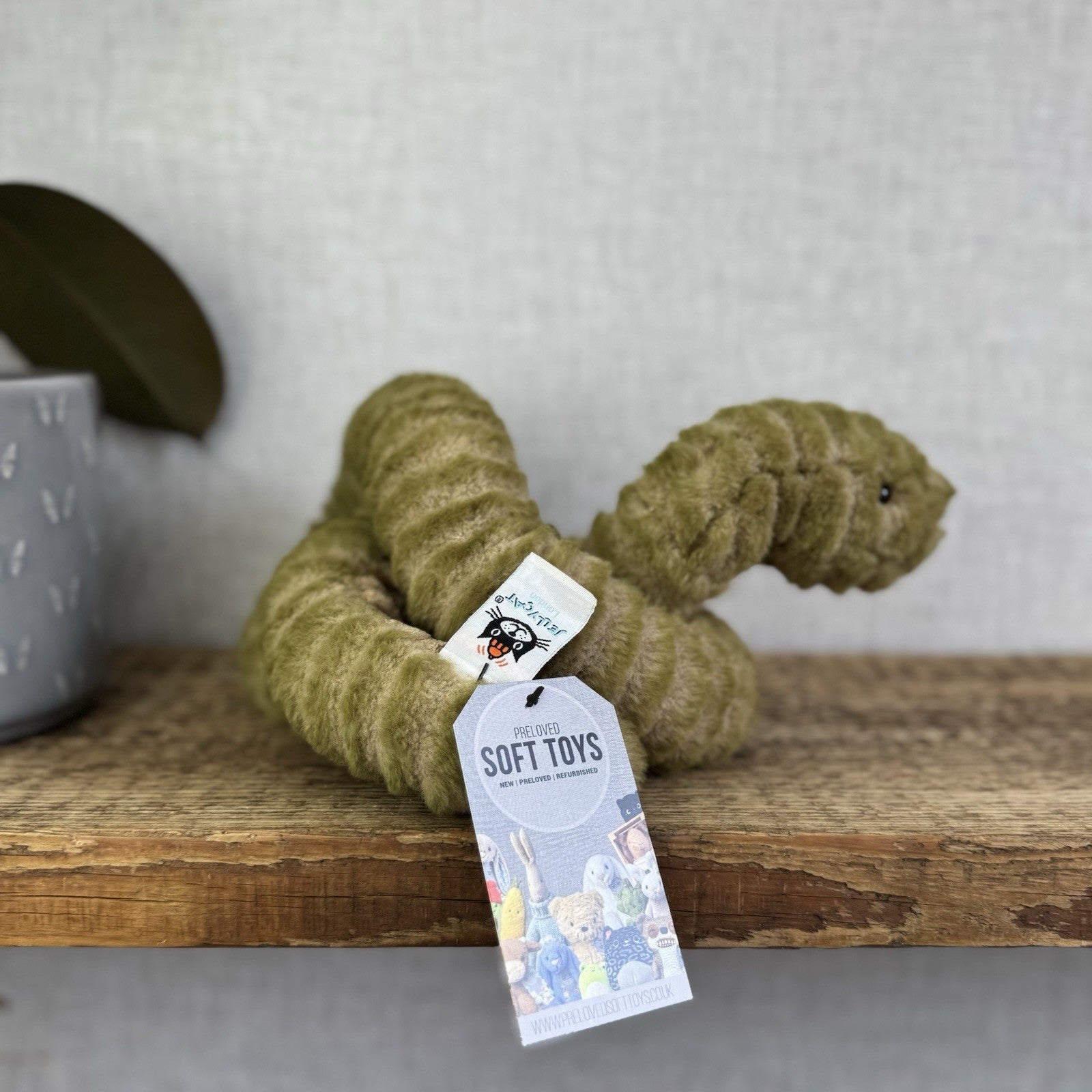 Jellycat Slither Snake Small - Green Snake Retired Beanie Plush Long Soft Toy