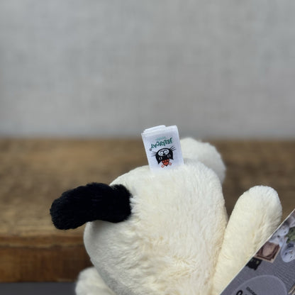 Jellycat Bashful Black & Cream Puppy Dog - Small Beanie Dog Retired Plush 8”