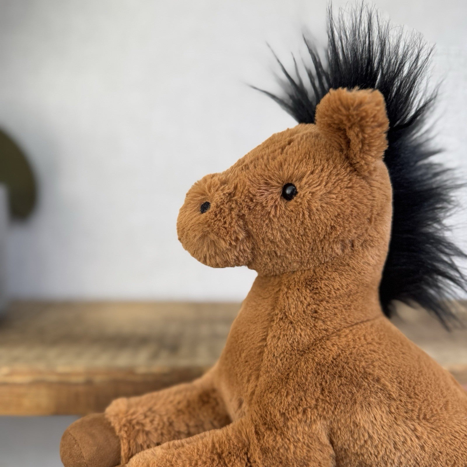 Jellycat Medium Clover Pony - US Version Medium Chestnut Brown Pony Plush 12"