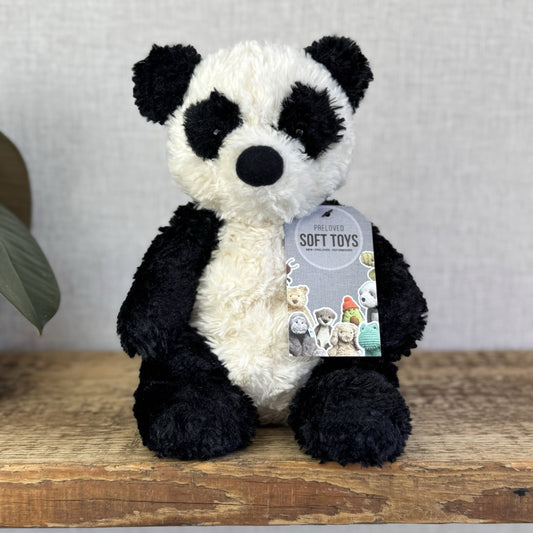 Jellycat Small Bartlesham Panda Teddy Small Size Vintage Collectible Beanie 11”