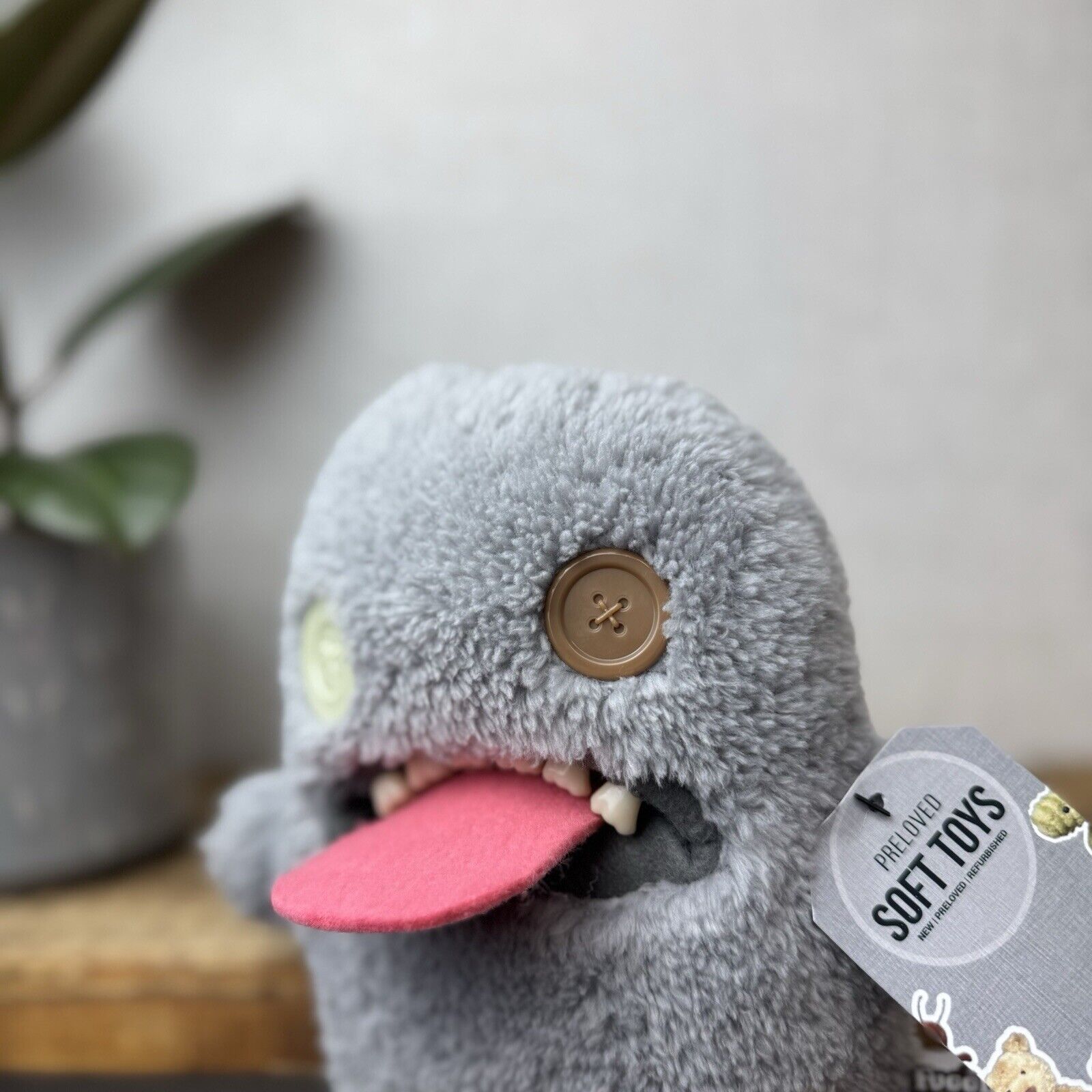 Fuggler Ooogah Boogah Grey Snuggler Edition - Funny Ugly Monster Button Eyes