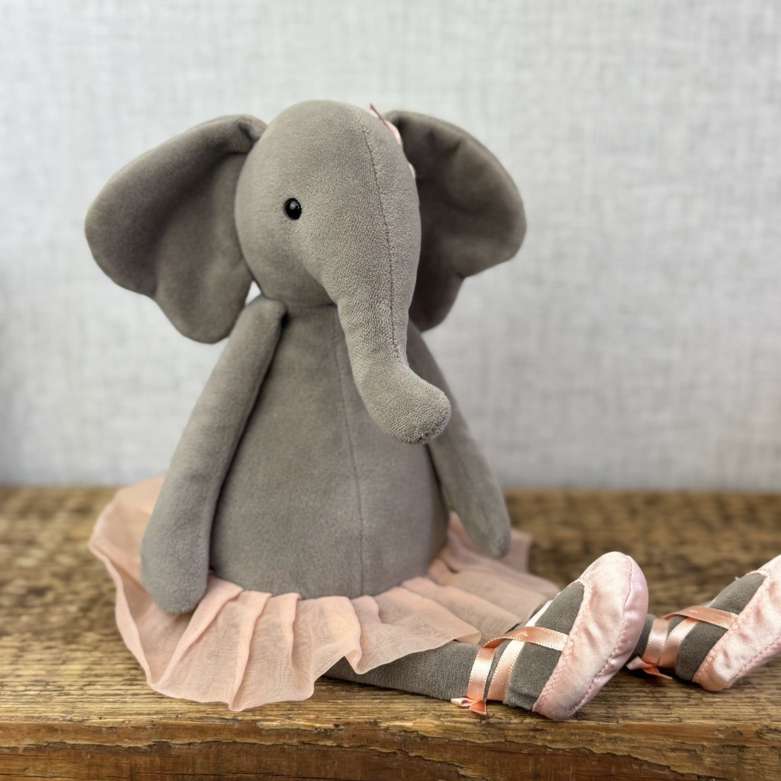 Jellycat Dancing Darcy Elephant - Medium Grey Elephant - Ballet Tutu Plush 12”