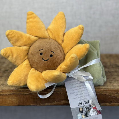 Jellycat Fleury Sunflower Soother - Flower Comfort Blanket Baby Girl Summer Gif