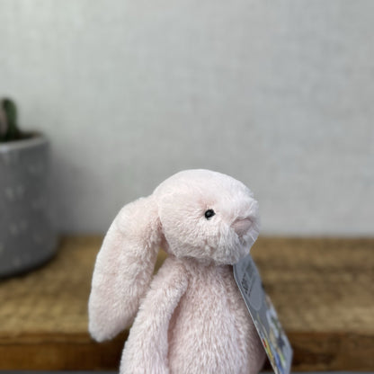 Jellycat Bashful Bunny Rattle Baby Pink- Baby Pink Small Rabbit Rattle Toy 8”