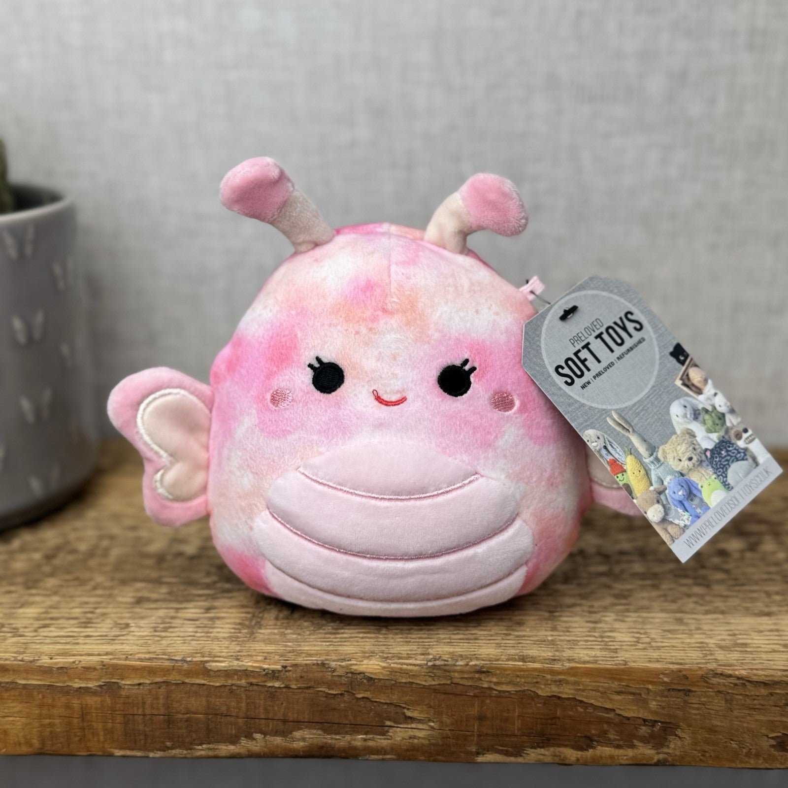 Squishmallow Eileen Butterfly - Small Pink Butterfly Soft Toy Squish NWOT 8"