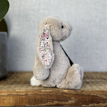 Jellycat Small Bea Beige Blossom Bashful Bunny - Floral Brown Rabbit 8” (#2)