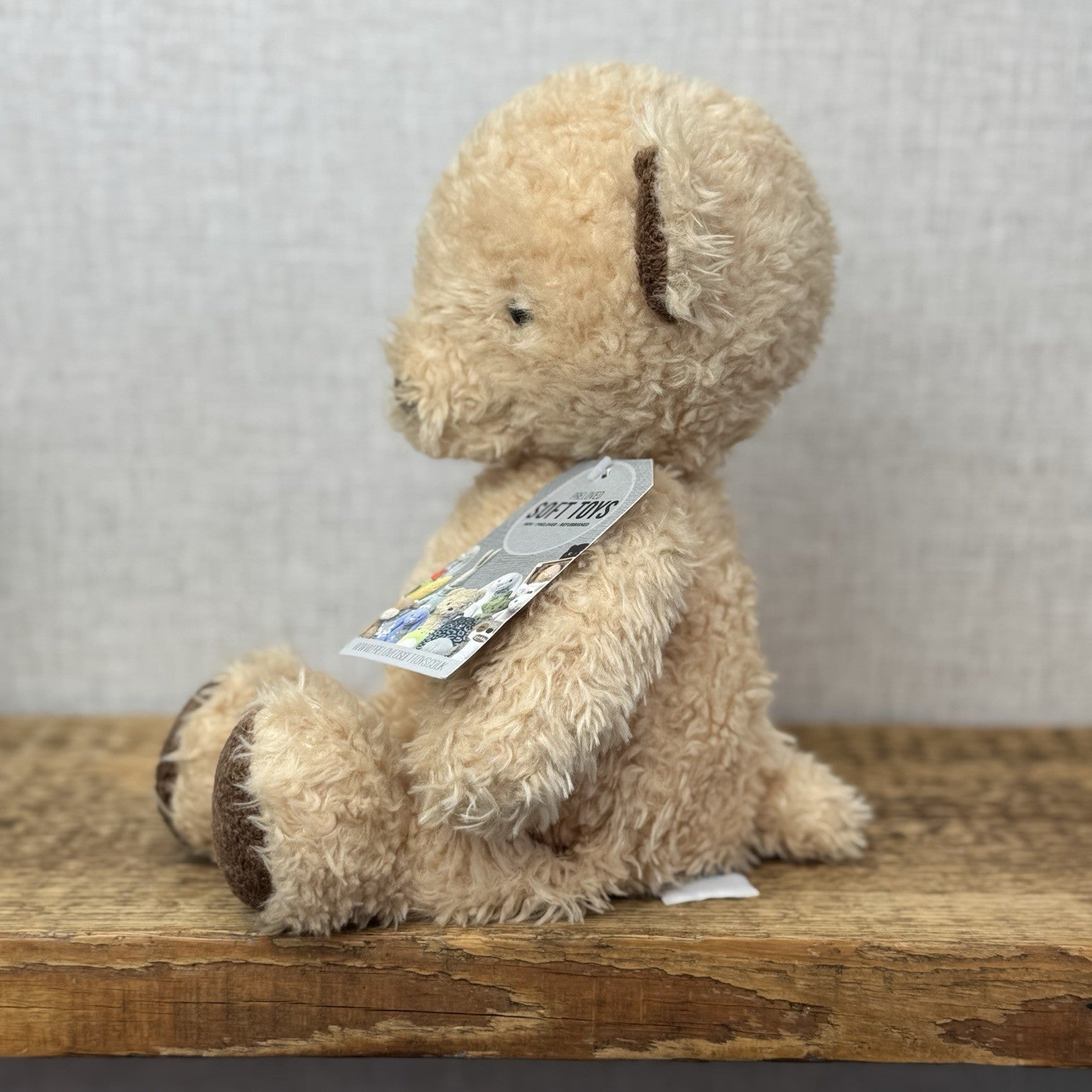 Jellycat Medium Vintage Bear - Vintage Light Brown Bear Beanie 12” Rare (#2)