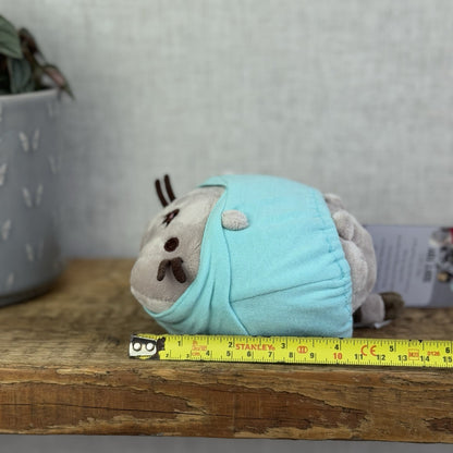 Gund Pusheen Cat - Mini Pusheen In Aqua Blue Hoodie - Spring 2019 Exlusive