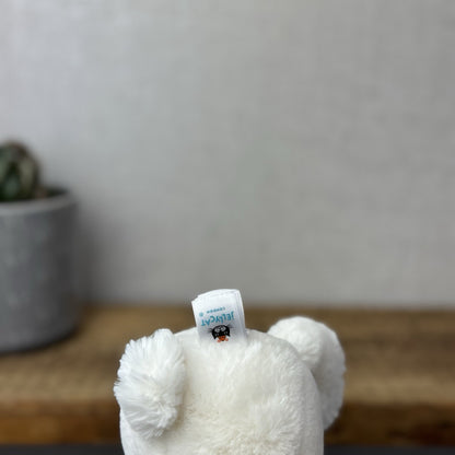 Jellycat Small Bashful Bunny Peony - Small Bunny With Pink Flower NWOT 8"