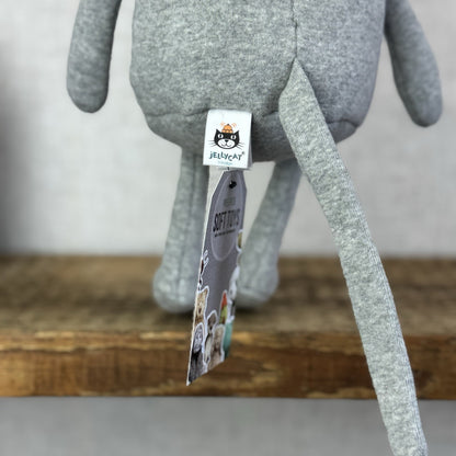 Jellycat Geek Cat - Grey Kitty Green Eyes - Retired Jellycat Kitten 10”
