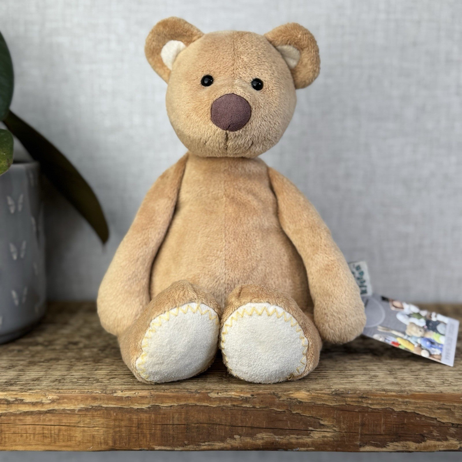 Jellycat JellyKitten Traditional Teddy Bear Beige Tan New Without Tags 12” Rare