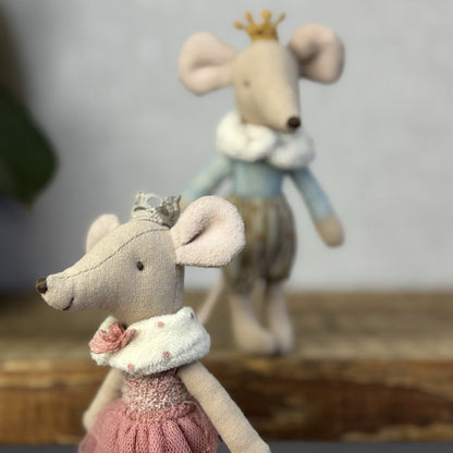 Maileg Prince & Princess Mouse - Big Brother & Sister Royal Mice Retired NWOT
