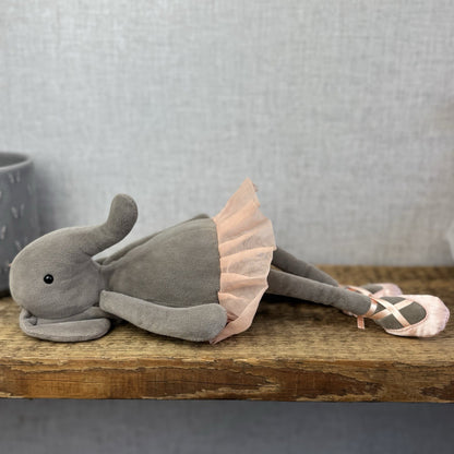 Jellycat Dancing Darcy Elephant - Medium Grey Elephant - Ballet Tutu Plush 12”
