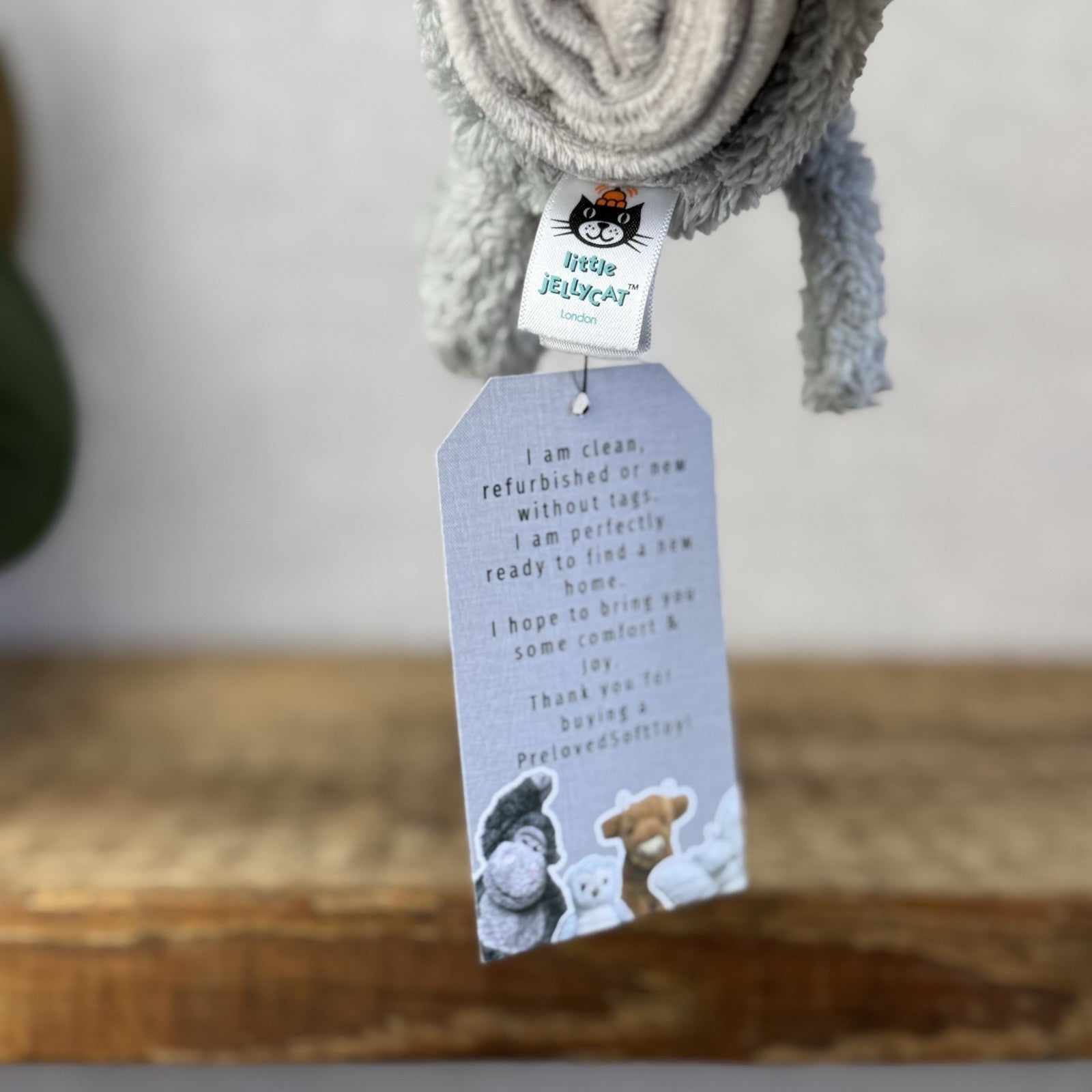 Jellycat Nugget Elephant Roll Up Comforter - Grey Elephant Comfort Blanket Baby 