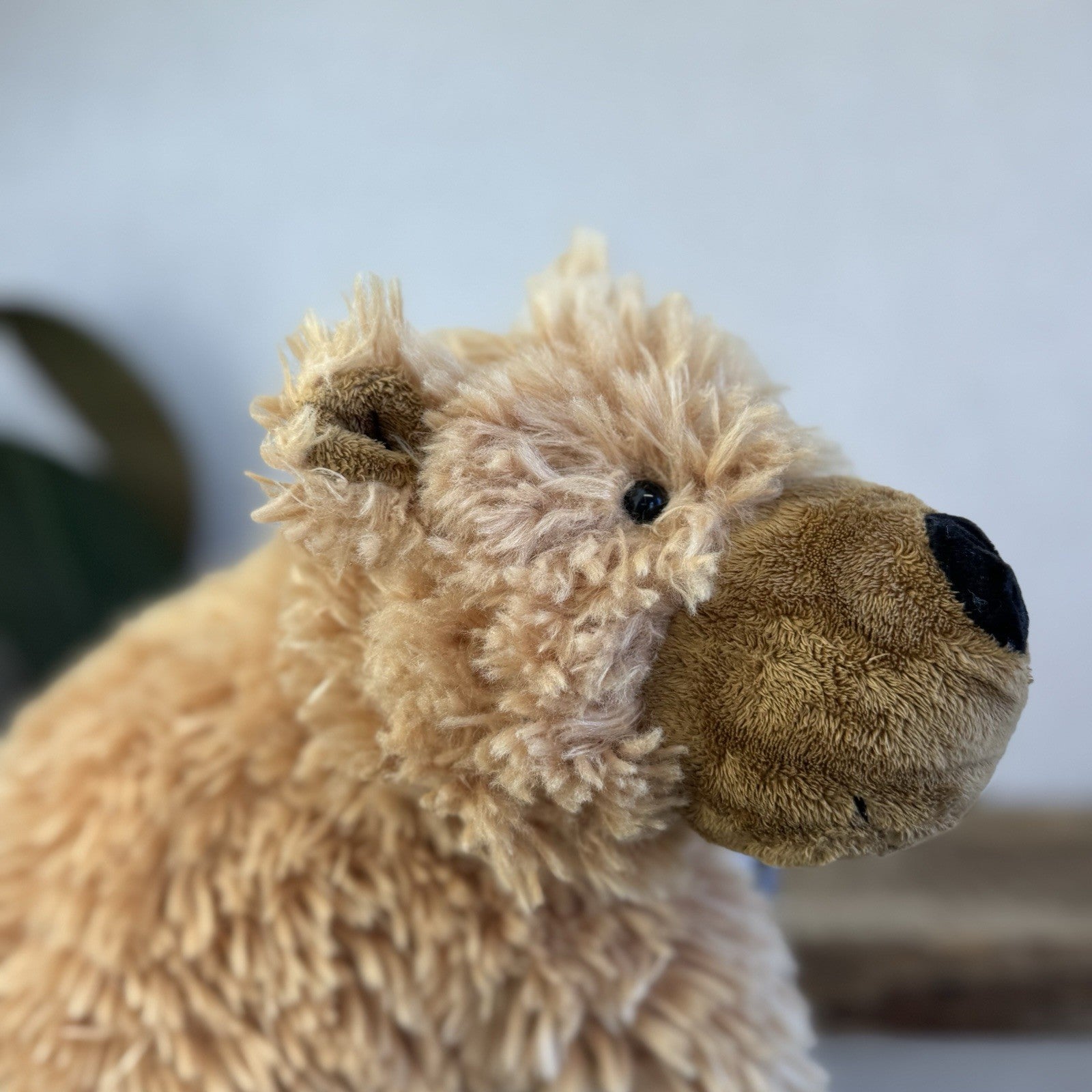 Jellycat Medium Grizzly Bear Rare Truffles Cushion Floppy Beanie Bear Brown 14”