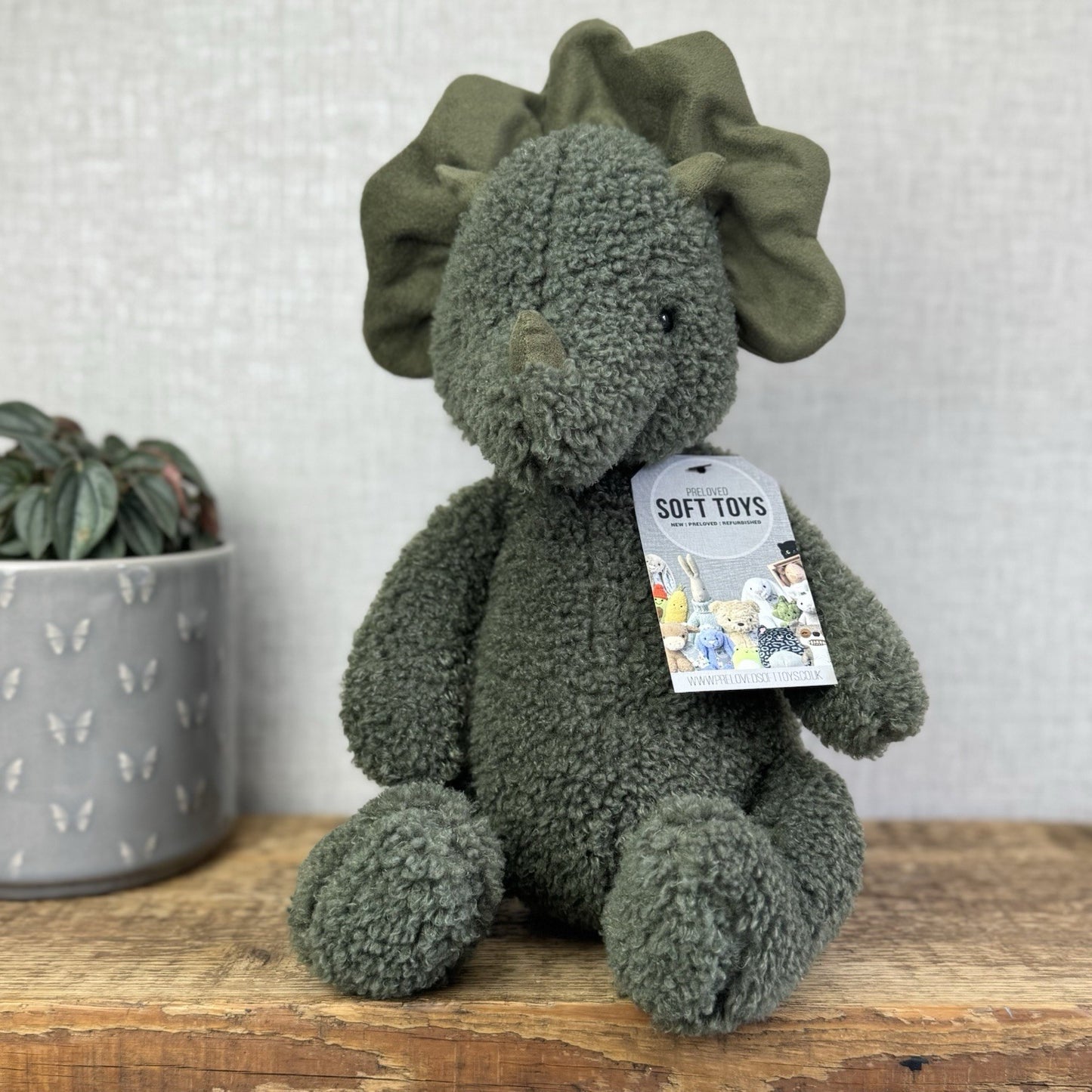 Jellycat Allenby Dinosaur - Little White Company Exclusive Green Dino 14"