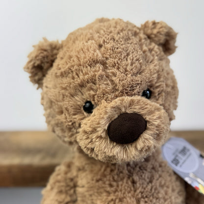 Jellycat Medium Bumbly Bear - Small Textured Retired Small Brown Bear 16”