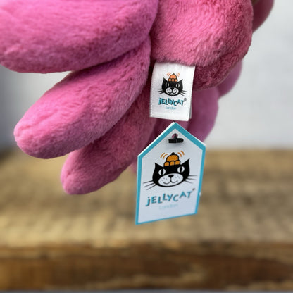 Jellycat Fleury Gerbara Small - Small Pink Flower Soft Toy With Tags Retired 8"