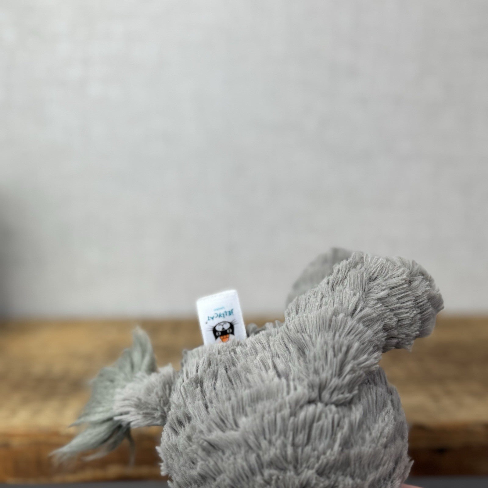 Jellycat Squishu Elephant - Small Grey Colour Textured Elephant Retired 10"