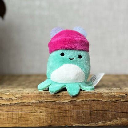 Squishmallow Squishville - Zobey Ocopus - Octopus Tiny With Pink Hat Squish 2"
