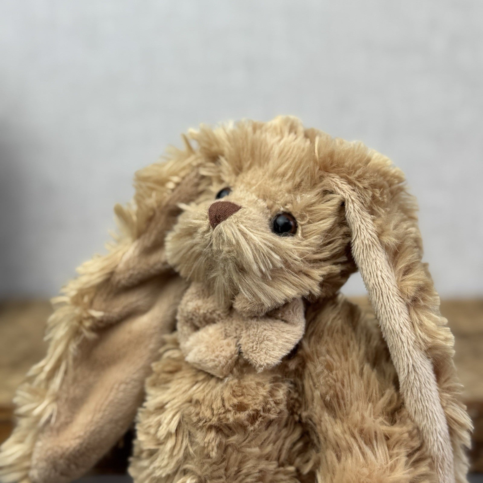 Bukowski Vintage Retired Small Beanie Long Eared Bunny Rabbit Honey Brown 8"