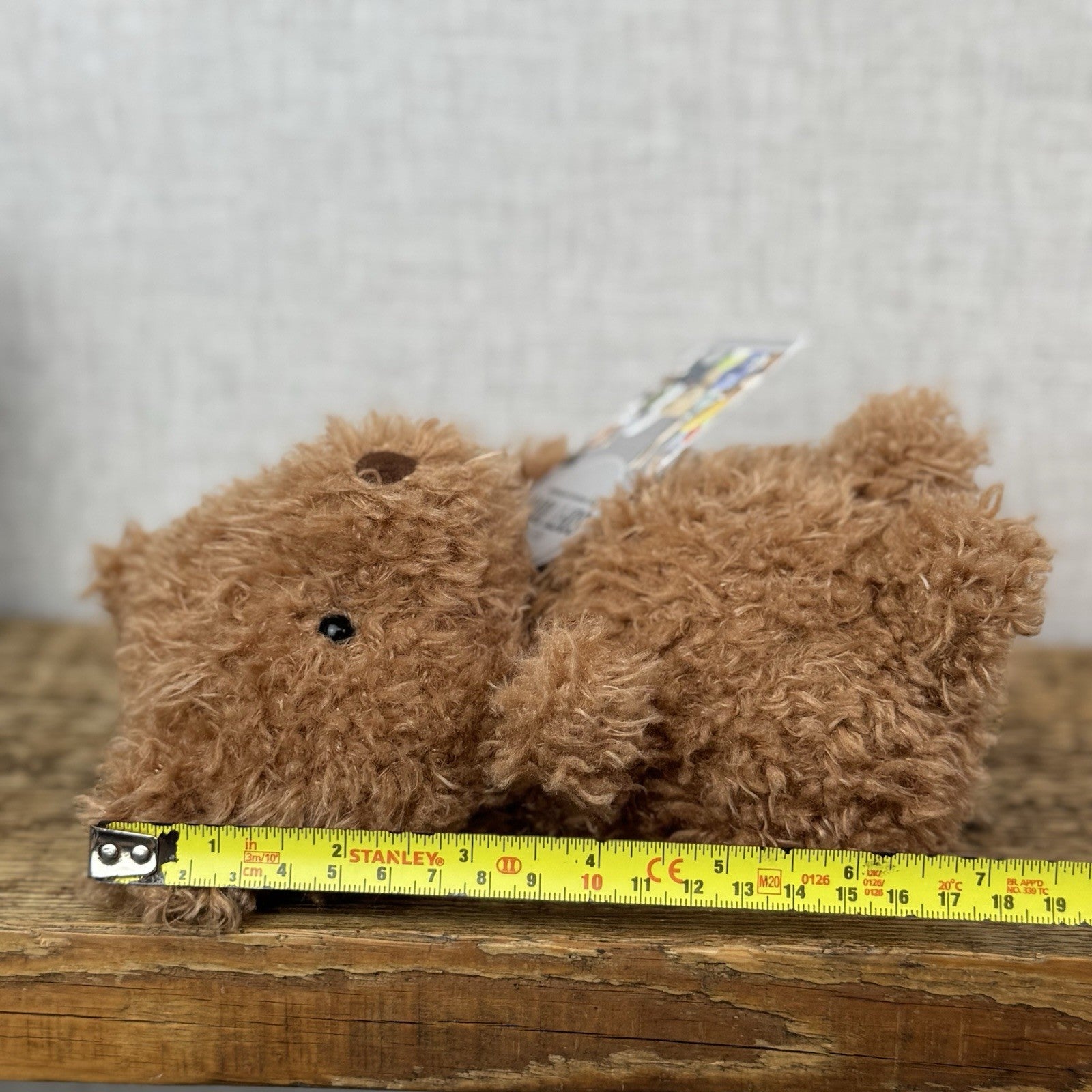 Jellycat Little Bear - Retired Brown Bear Curly Hair Beanie Soft Toy 7" 
