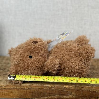 Jellycat Little Bear - Retired Brown Bear Curly Hair Beanie Soft Toy 7" 