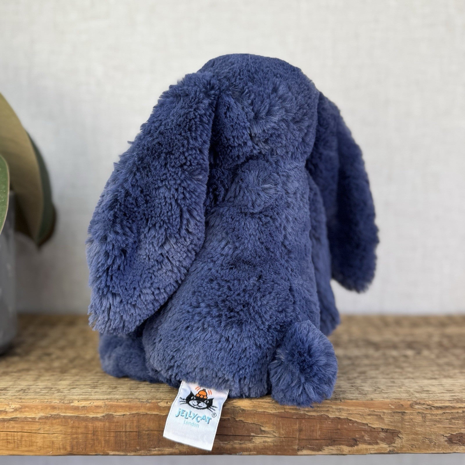 Jellycat Medium Navy Bashful Bunny - Jellycat Dark Blue Retired Rabbit 12” (#2)