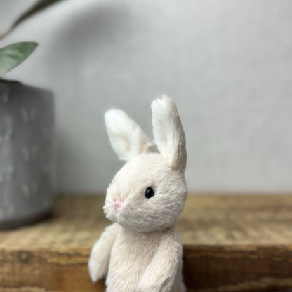 Jellycat Oatmeal Fluffy Bunny - Mini Bunny - Tiny Fluffy Bunny 5” Pocket Pal (2)