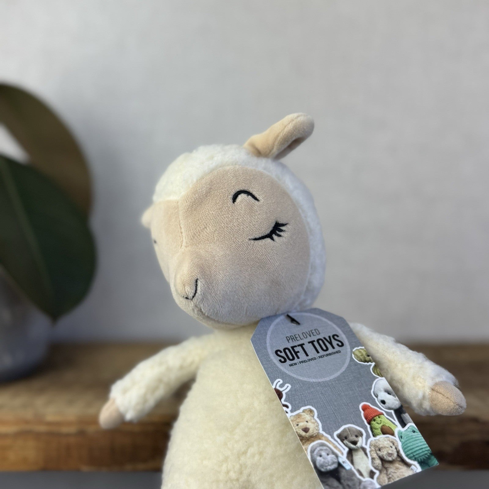 Jellycat Small Sleepee Lamb - Sleeping Sheep Plush Soft Toy Beanie Retired 10”