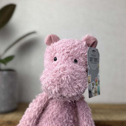 Jellycat Wild Thing Hippo - Lilac Purple Hippo Soft Toy Teddy - Fluffy Hippo 15”