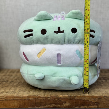 Gund Pusheen Cat Mint Green Ice Cream Sandwich Cat Large 10"