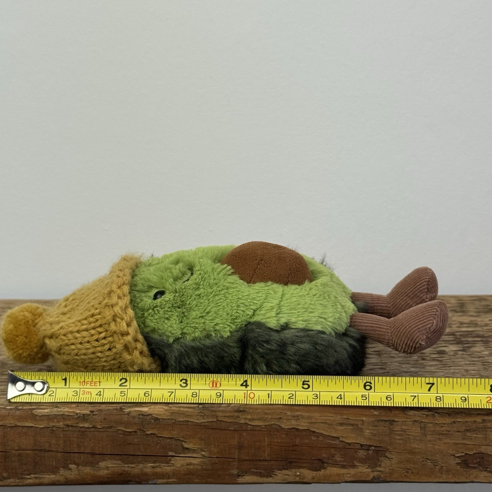 Jellycat Cozi Avocado Ochre - Avocado In Mustard/Yellow Beanie Retired 5"