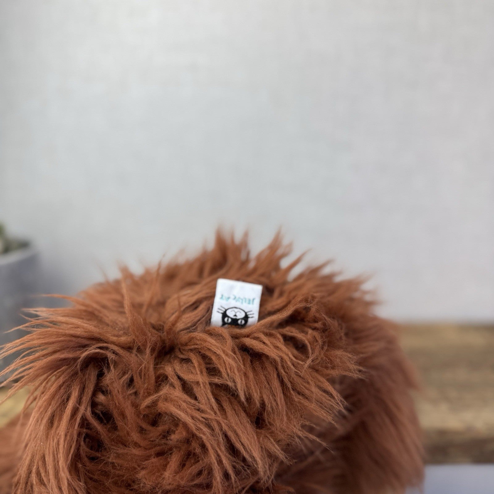 Jellycat Medium Max Monkey - Fluffy Long Hair Monkey Plush Beanie Retired 16"