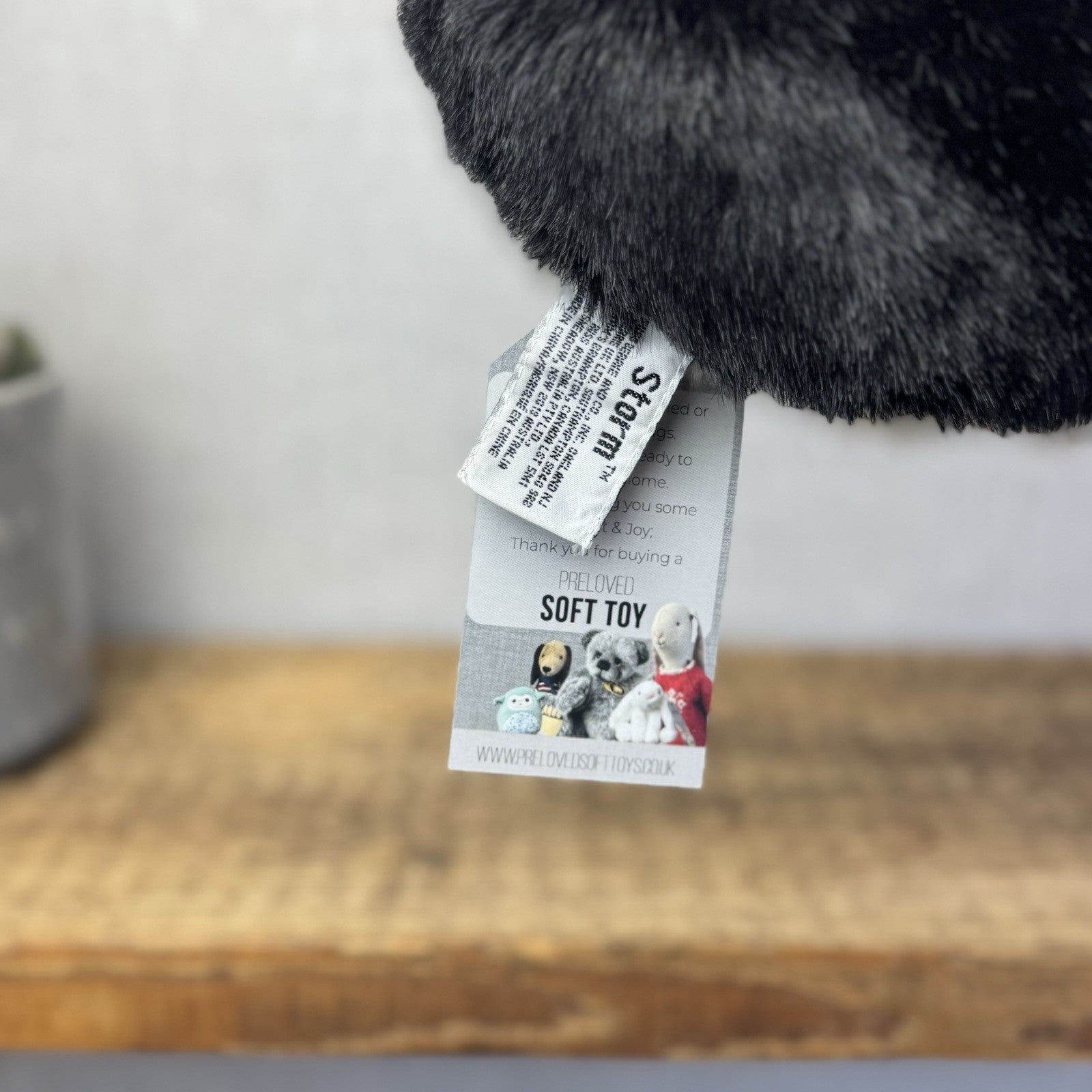 Russ Berrie Cat Storm Small - Sleeping Black Cat Green Eyes Toy Vintage Beanie