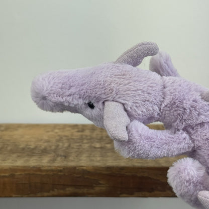 Jellycat Little Lavender Dragon - Light Purple Dragon Beanie Soft Toy 11"