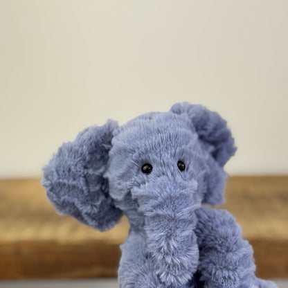 Jellycat Tiny Fuddlewuddle Elephant - Blue Soft Toy Retired Beanie 5"