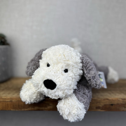 Jellycat Tumblie Sheepdog Grey & White Puppy Dog Soft Toy Plush Dog 12" (#4)