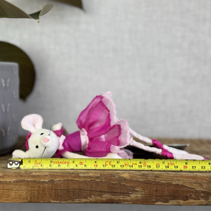 Jellycat Pirouette Mouse - Pink Ballerina Vintage Mouse Mini Soft Toy Small 9”