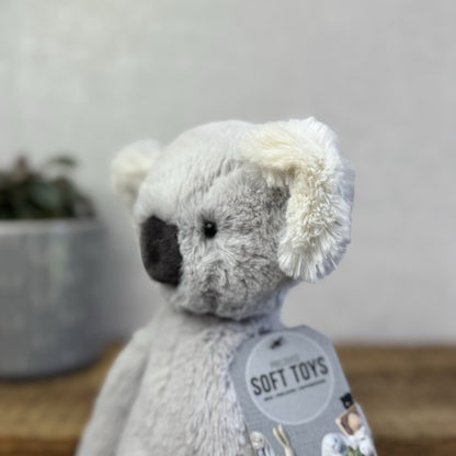 Jellycat Medium Bashful Koala - Light Grey Old Style Bashful Soft Toy Rare 12"