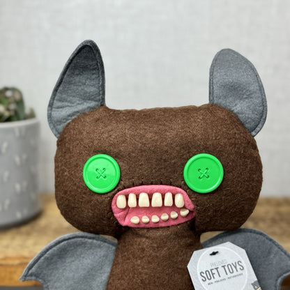 Fuggler Winged Bat - Limited Edition Brown Winged Bat Soft Toy Monster Plush Toy