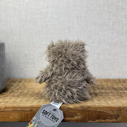 Jellycat BonBon Owl - Brown/grey Small Fluffy Owl Soft Toy - Bird Tiny 5” (#2)