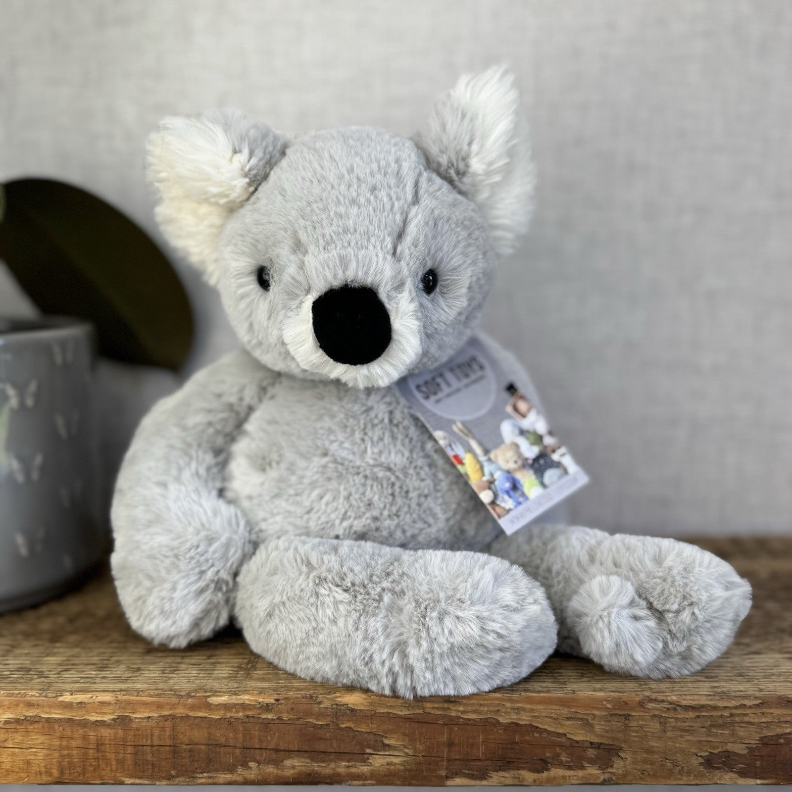 Jellycat Benji Koala Medium - Retired Soft Grey Beanie Koala Snugglet 14"