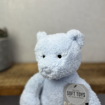 Jellycat Blue Bebe Bear - Little Jellycat Soft Fleecy Blue Baby Bear Plush Rare