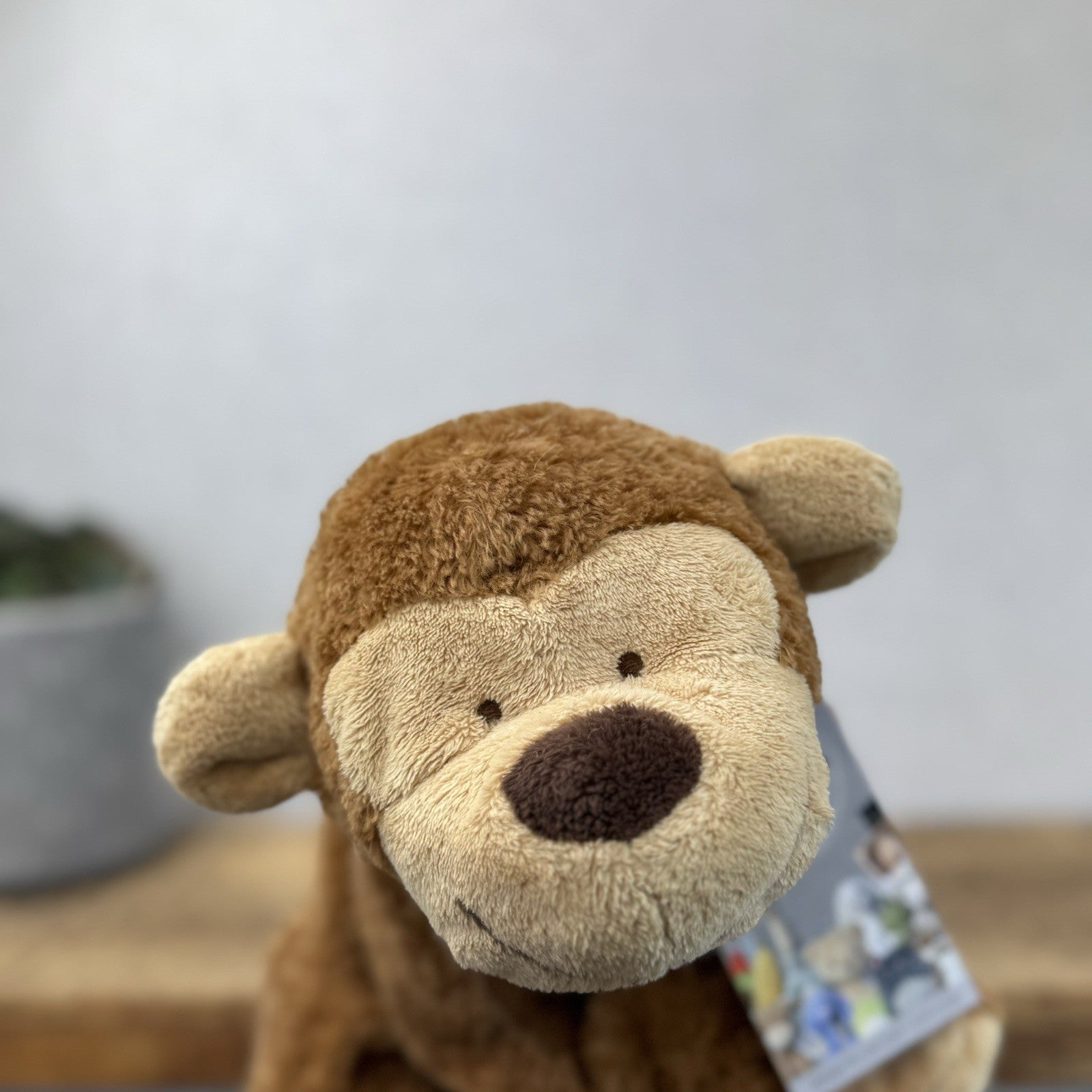 Marks & Spencers Large Plush Soft Toy Vintage Monkey Beanie M&S 8339249