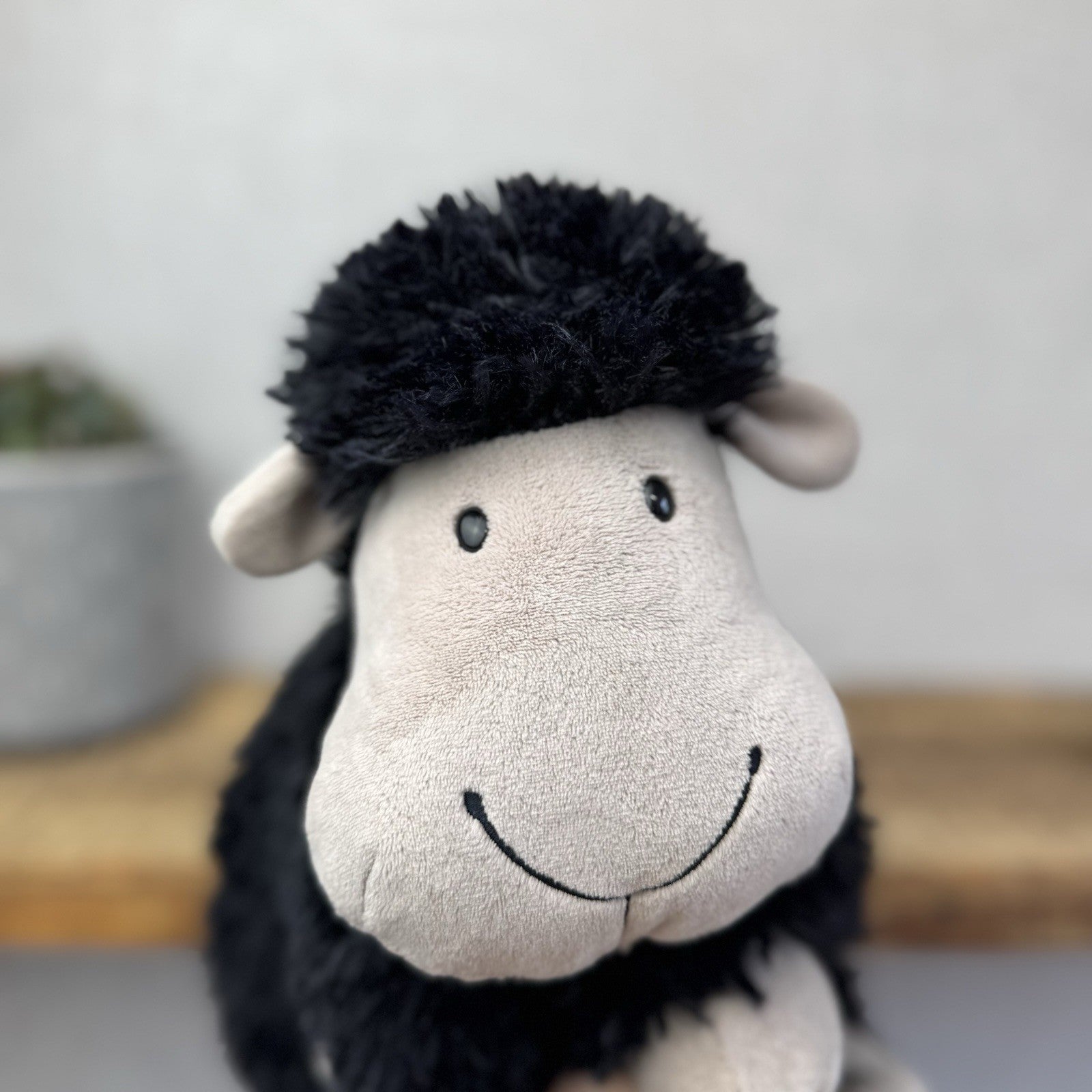 Jellycat Medium Black Truffles Sheep - Floppy Lamp Pillow Beanie Retired 14” NWT