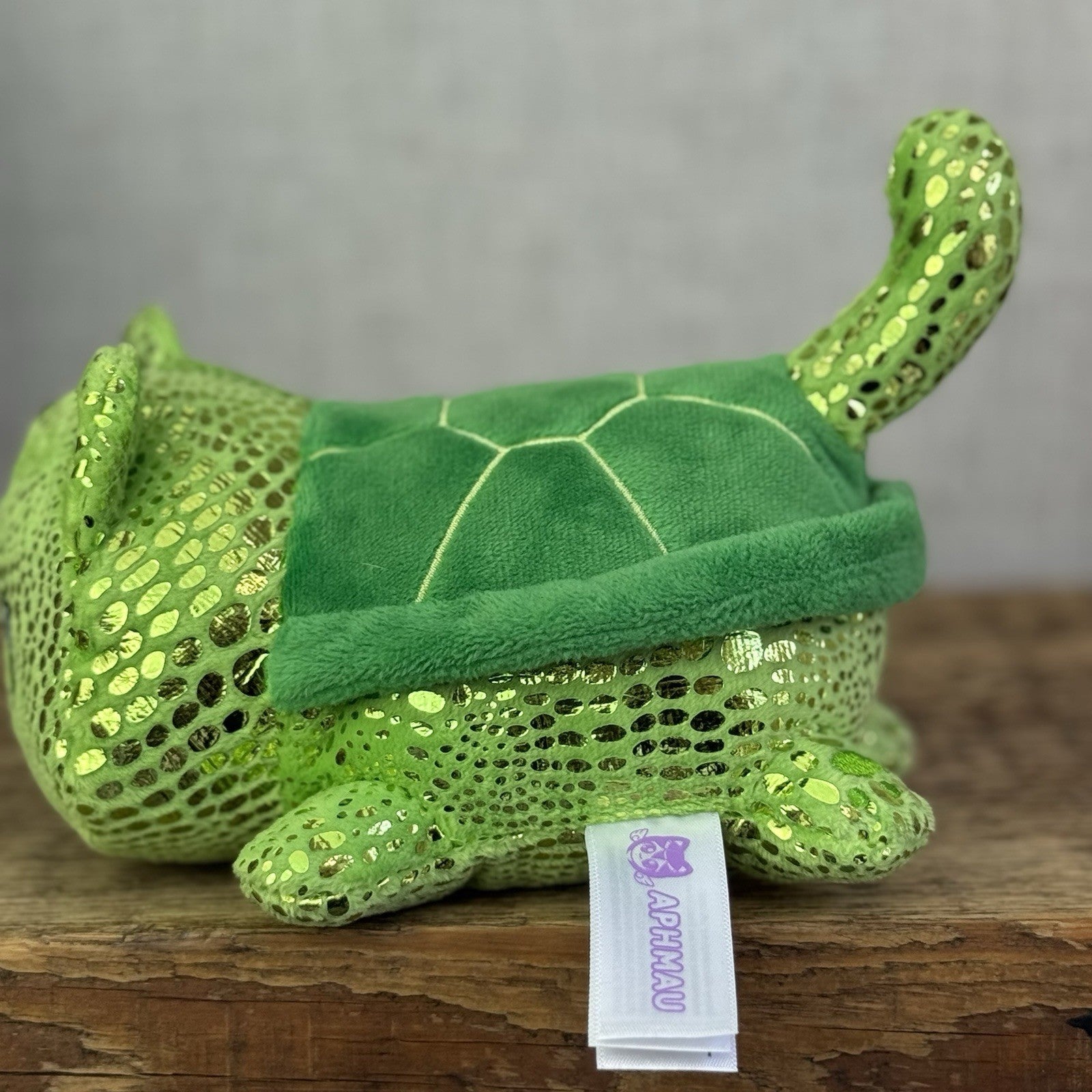 Aphmau MeeMeows - Turtle Plush Green Sparkly Sea Cat Collectible 5"