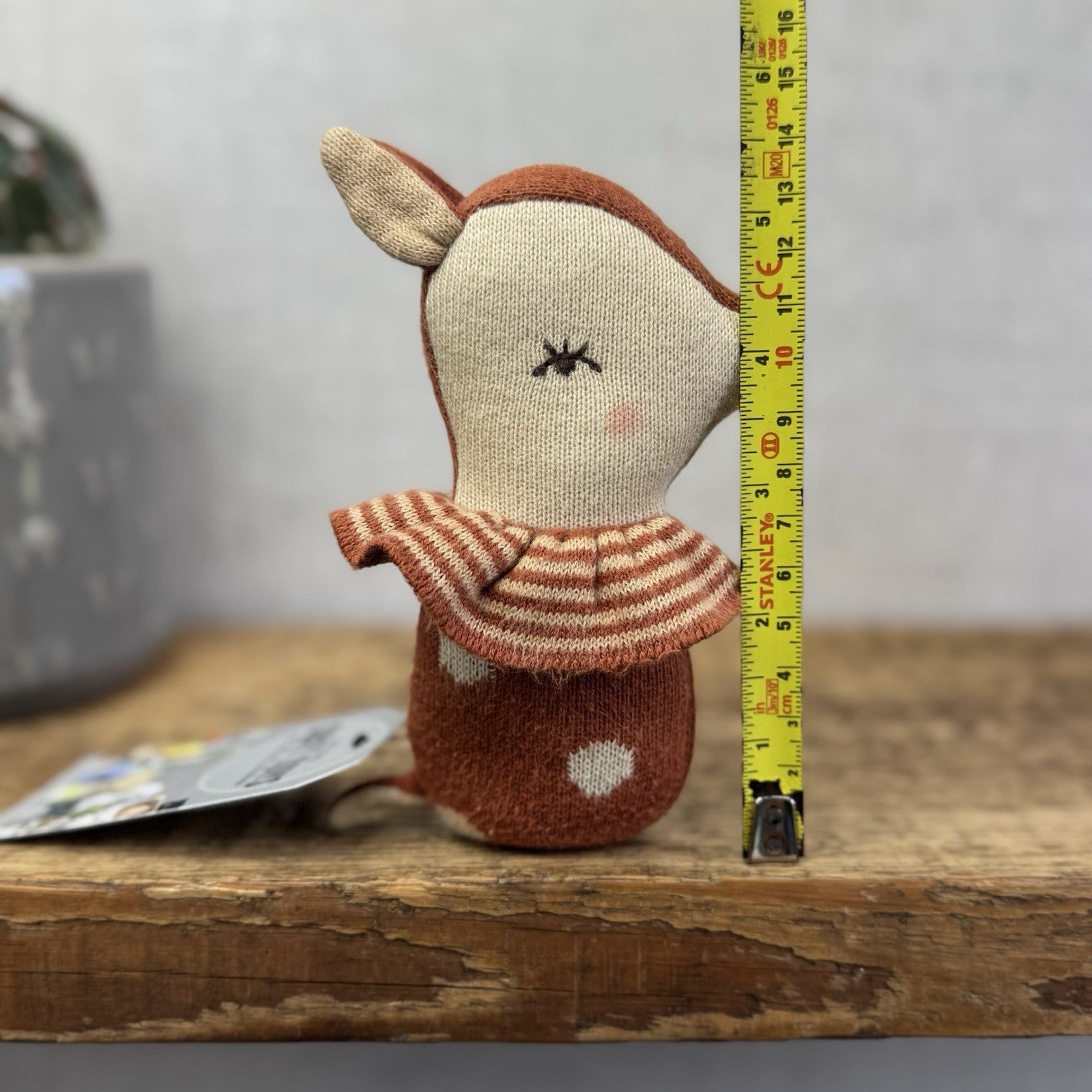 Maileg Bambi Rattle - Sleepy Wakey Rattle Maileg Scandi Baby Soft Toy Rattle
